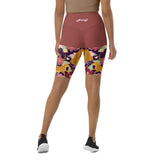 Women's African Cheetah Print Biker Shorts