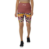 Women's African Cheetah Print Biker Shorts
