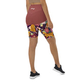 Women's African Cheetah Print Biker Shorts