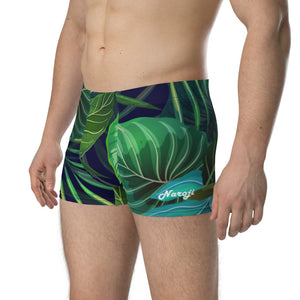 Leaf Print Men's Boxer Briefs
