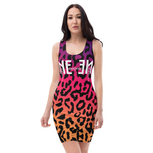 Women's Multi Leopard Print Bodycon Dress
