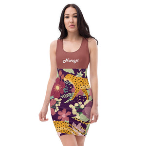Women's African Cheetah Print Bodycon Dress