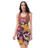 Women's African Cheetah Print Bodycon Dress