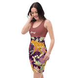 Women's African Cheetah Print Bodycon Dress