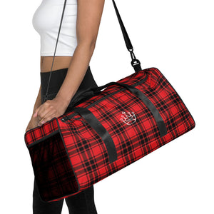Red and Black Checker Duffle bag
