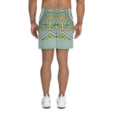 Men's African Print 'NE'  Athletic Long Shorts