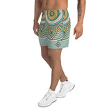 Men's African Print 'NE'  Athletic Long Shorts