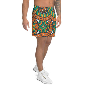 Men's African Print Athletic Long Shorts