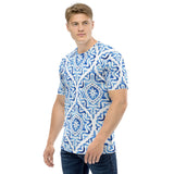 Blue Ornate Print T-shirt