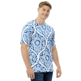 Blue Ornate Print T-shirt