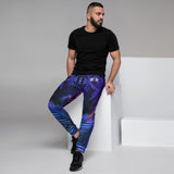 Purple Leaf Print Joggers