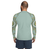 Men's African Arm Print 'NE' Long Sleeve Rash Guard Top