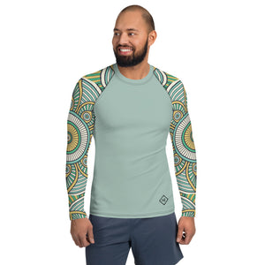 Men's African Arm Print 'NE' Long Sleeve Rash Guard Top