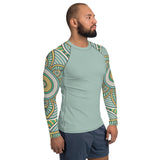 Men's African Arm Print 'NE' Long Sleeve Rash Guard Top