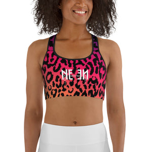 Women's Multi Leopard Print Sports Bra