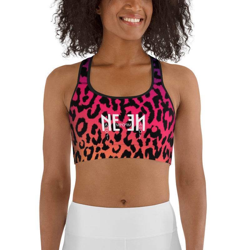 Women's Multi Leopard Print Sports Bra