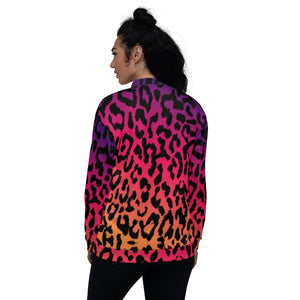 Women's Multi Leopard Print Bomber Jacket