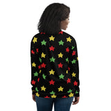 Women's Multi Print Star Bomber Jacket