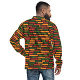 Brick Print Bomber Jacket