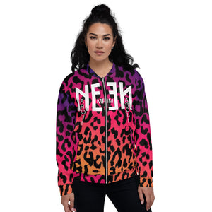 Women's Multi Leopard Print Bomber Jacket