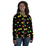 Women's Multi Print Star Bomber Jacket