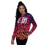 Women's Multi Leopard Print Bomber Jacket