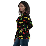 Women's Multi Print Star Bomber Jacket