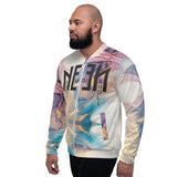 Men's Marble Print Bomber Jacket