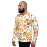 Autumn Leaf Print Men's Bomber Jacket