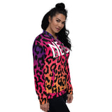Women's Multi Leopard Print Bomber Jacket