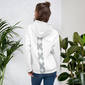 Women's N.E Aztec Print White Hoodie