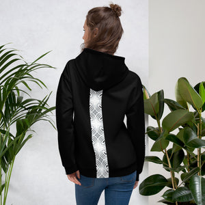 Women's N.E Aztec Print Black Hoodie