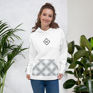 Women's N.E Aztec Print White Hoodie
