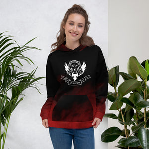 Women's Black and Red 'Strength of a Lion' Hoodie