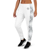 Women's N.E Aztec Print White Joggers