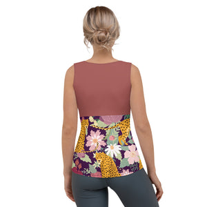 Women's African Cheetah Print Vest Top