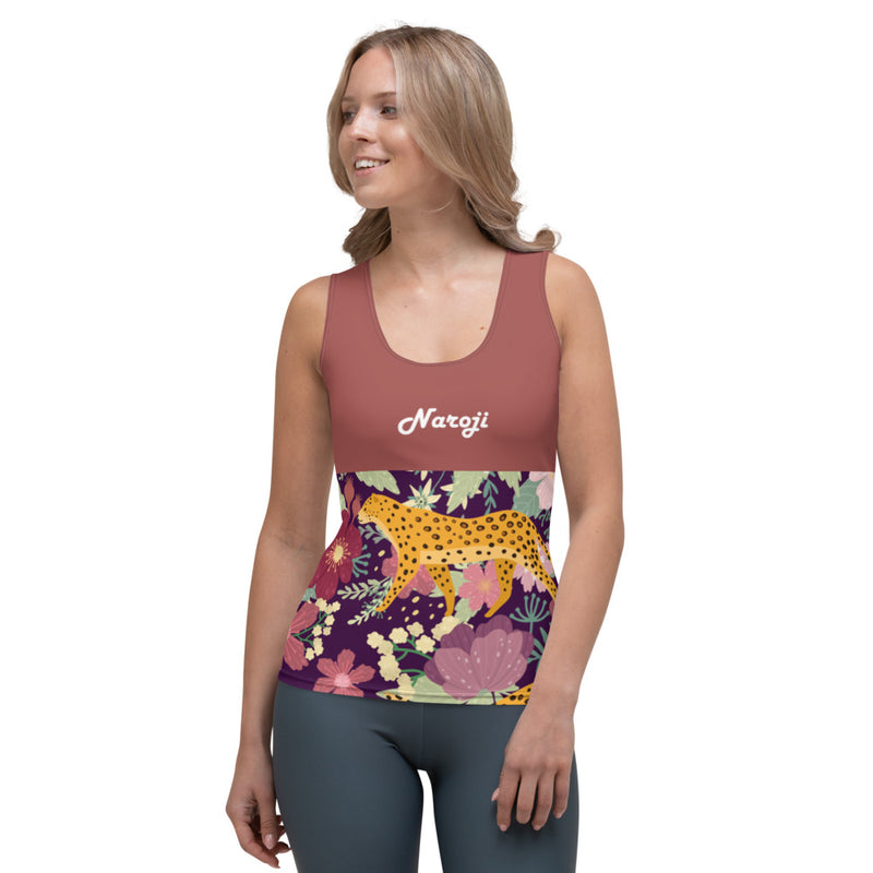 Women's African Cheetah Print Vest Top