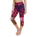 Women's Multi Leopard Print Capri Leggings