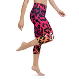 Women's Multi Leopard Print Capri Leggings