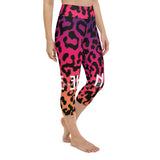 Women's Multi Leopard Print Capri Leggings