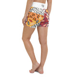 Women's African Print Patchwork Yoga Shorts