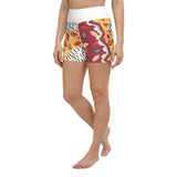 Women's African Print Patchwork Yoga Shorts