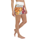 Women's African Print Patchwork Yoga Shorts