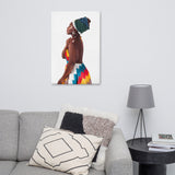 African Lady Print Canvas