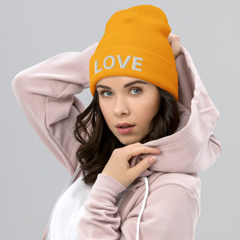 'LOVE' Cuffed Beanie