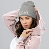 'LOVE' Cuffed Beanie