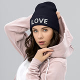 'LOVE' Cuffed Beanie