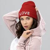 'LOVE' Cuffed Beanie