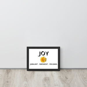 JOY Framed Matte Paper Poster