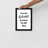 G.O.A.T Framed Matte Paper Poster